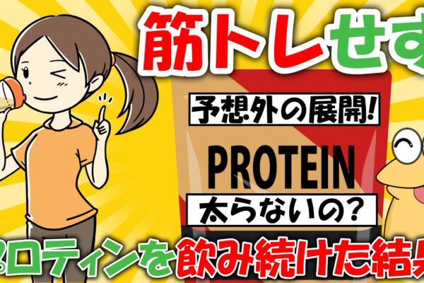 【2ch面白いスレ】筋トレ不要プロテインで5Kg減量！ダイエット体験