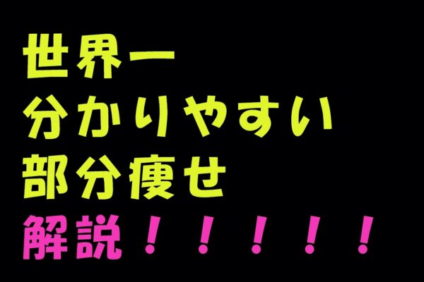 脚やせ、二の腕やせ、お腹やせ、、ほんとに出来るの？？専門家が解説します！【パーソナルジム】